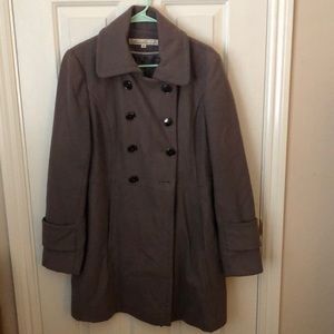Kenneth Cole dk gray double breasted pea coat